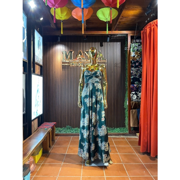 V-Neck Floral Maxi Dress