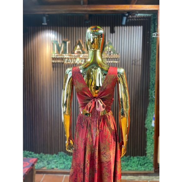 Crimson Bloom Maxi Gown